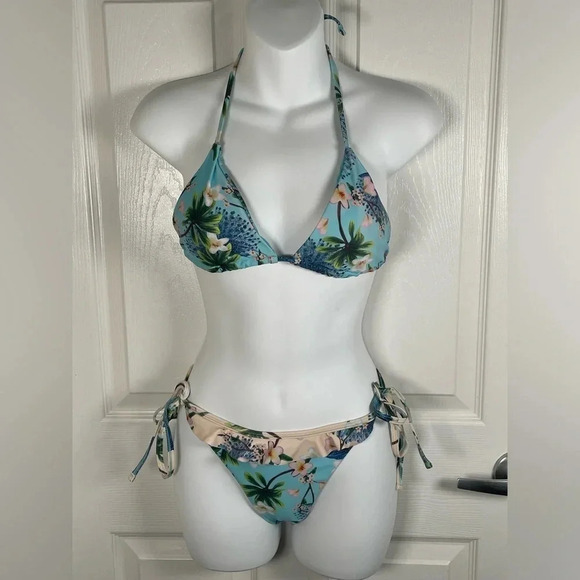 Tropical 🏝 Print Bikini Set‎ sz Large - Picture 4 of 7